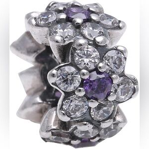 Pandora Forget Me Not Purple Flower Spacer